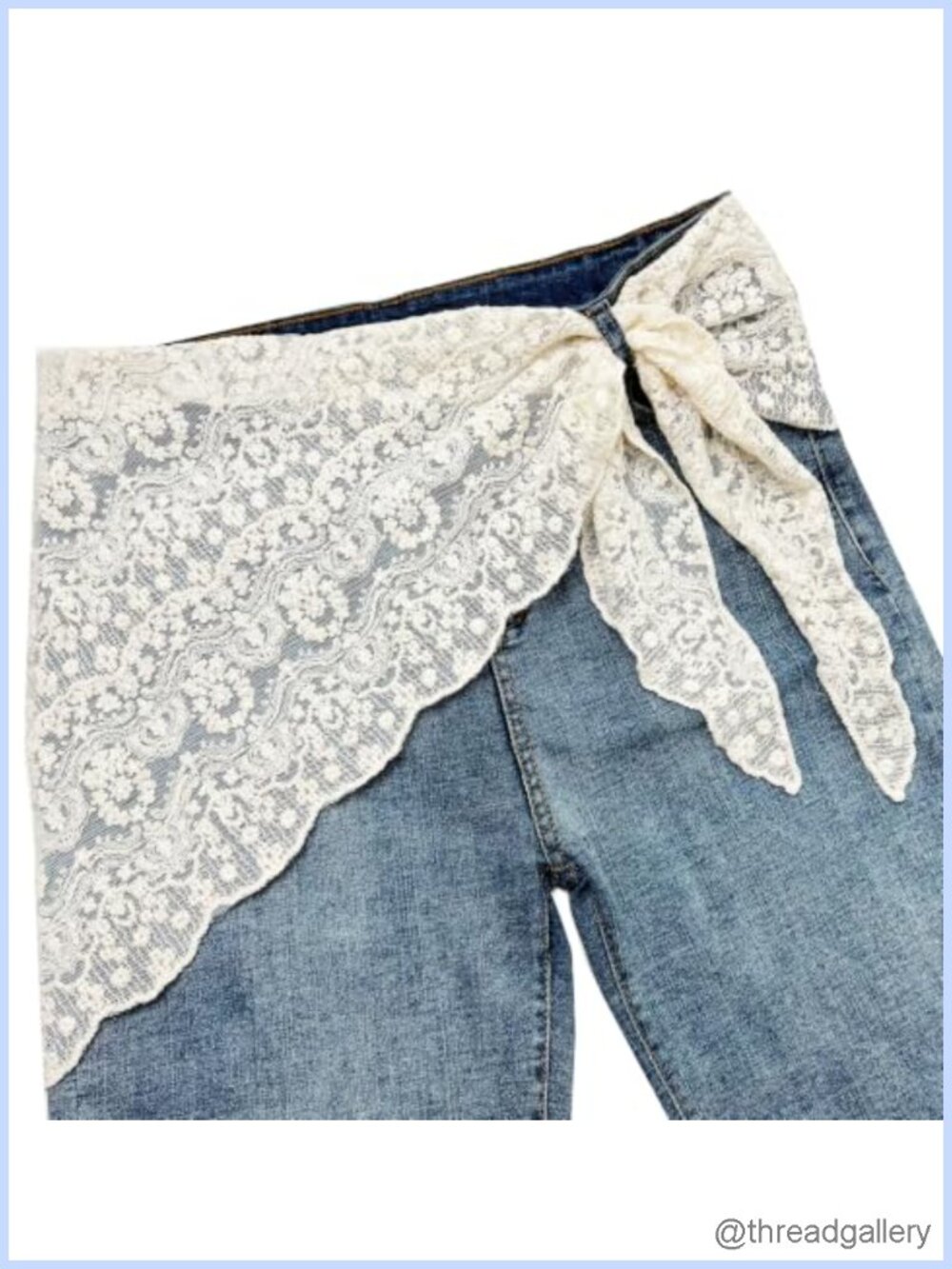 Lace Triangle Scarf Wrap Belt for Neck Head Waist Sash Skinny Fashion Scarves